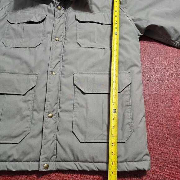 VTG 80s Woolrich Mens Mushroom Gray Thermal Parka L Hooded Pockets Outdoor - Picture 7 of 15